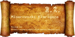 Miserovszki Klarissza névjegykártya